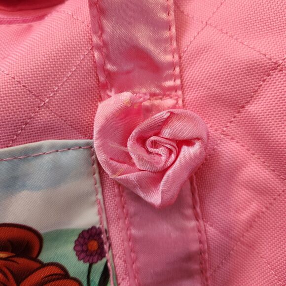 Disney Princess Aurora, Belle & Cinderella Girls Kids Pink Duffle Bag - Picture 7 of 13